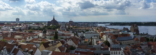 View above Rostock Saint Petri Church — Stock Photo, Image