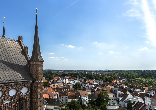 Saint Nicholas view platform panorama Wismar — Stock Photo, Image