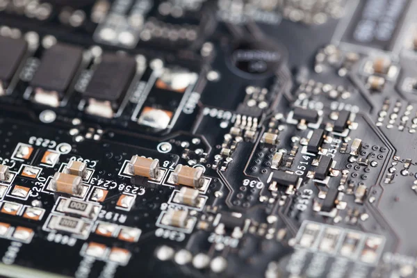 Tecnología microelectrónica en la industria informática — Foto de Stock