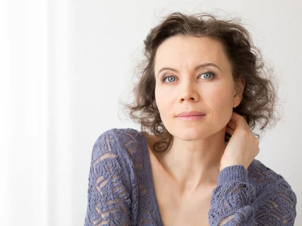 Romantic woman thinking about something — Stock Photo, Image