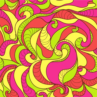 renkli soyut kıvırcık seamless modeli