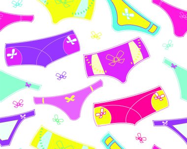 vektör renkli sevimli külot ile seamless modeli