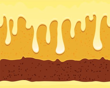 lezzetli kek ile Dikişsiz desen vektör