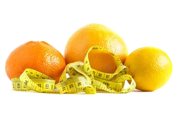 Orange, Zitrone und Grapefruit — Stockfoto