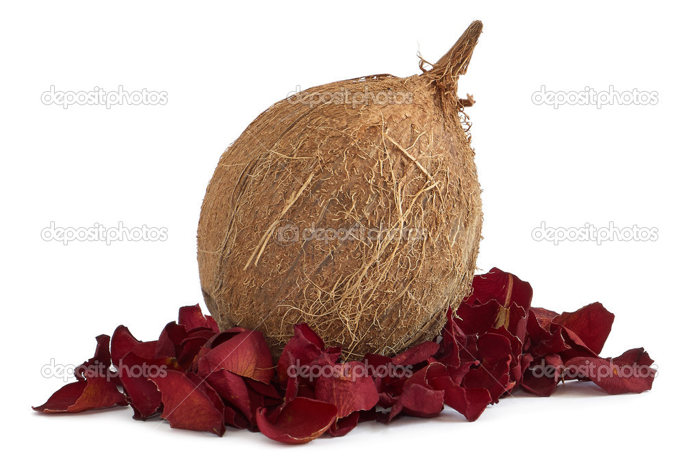 Coconut and dried petals