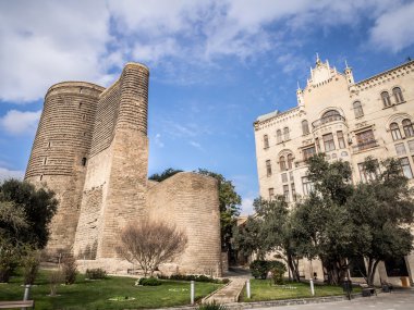 Bakı, Azərbaycan, üzerinde 22 Kasım 2013 icheri Sarayı (eski şehir). Şirvanşahlar Sarayı icheri UNESCO tarafından dünya mirası 2000 yılından bu yana olduğunu..