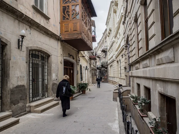 BAKU, AZERBAIJAN - marraskuu 22: Icheri Sheher (Old Town) of Baku, Azerbaijan, marraskuuta 22, 2013. Icheri Sheher on Unescon maailmanperintökohde vuodesta 2000 — kuvapankkivalokuva