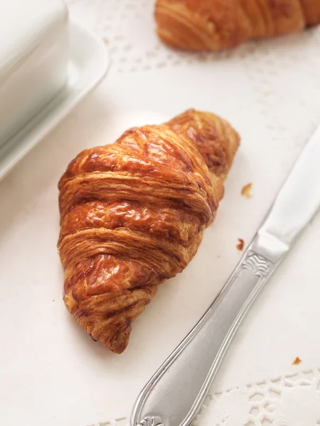 Croissant on the table — Stock Photo, Image