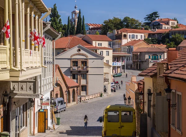 SIGHNAGHI, GEORGIA - 29 DE SEPTIEMBRE DE 2012: Sighnaghi - la capital de la región vinícola de Kakheti en Georgia, Cáucaso —  Fotos de Stock