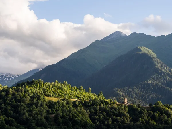 Bogreshi village in Upper Svaneti, Geórgia, Cáucaso — Fotografia de Stock