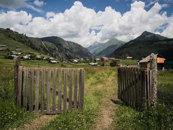 Kvemo Omalo (Lower Omalo), Cáucaso — Fotografia de Stock