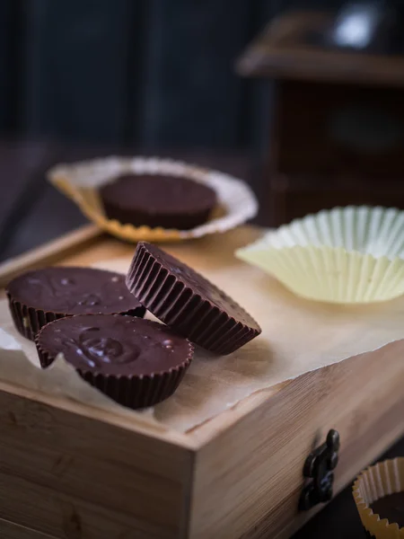 Homemade peanut butter cups — Stock Photo, Image