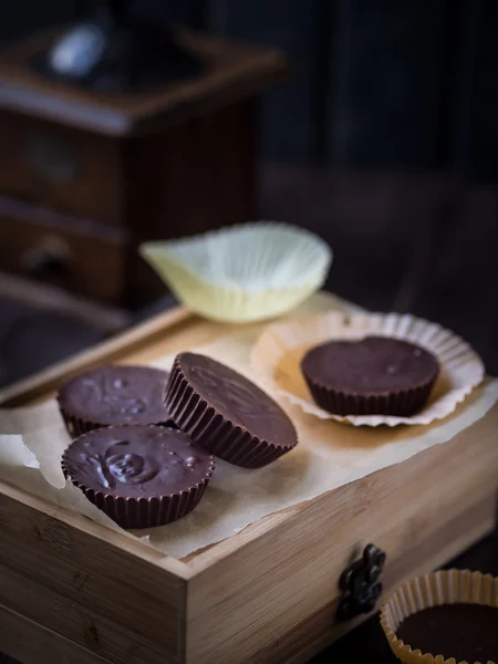 Homemade peanut butter cups — Stock Photo, Image