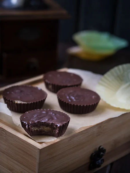 Homemade peanut butter cups — Stock Photo, Image