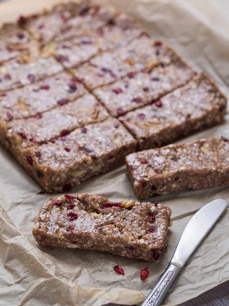 Barrette proteiche di granola fatte in casa — Foto Stock