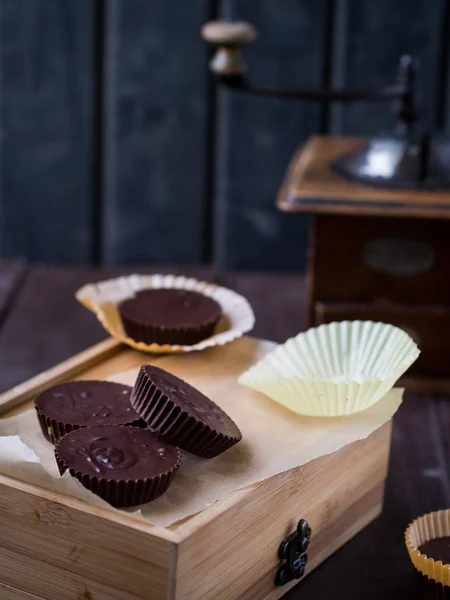 Homemade peanut butter cups — Stock Photo, Image