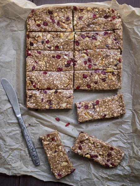 Barres de protéines de granola maison — Photo