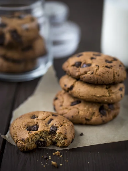 Biscuits au chocolat au beurre d'arachide — Photo