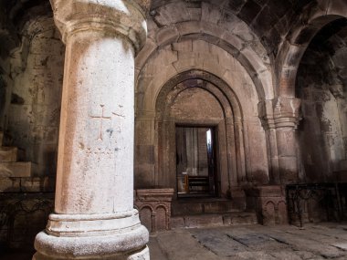 Tanrım, Ermenistan - Nisan 13: 13 Nisan 2013 tarihinde goshavank Manastırı. goshavank kompleksi inşa edildi 12-13. yüzyılda popüler bir turizm yapar iyi durumda kalmıştır