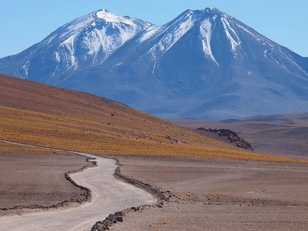 Chemin sur le désert d'Atacama — Photo