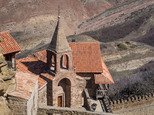 David gareja, bir kaya kesme Gürcü Ortodoks Manastırı karmaşık — Stok fotoğraf