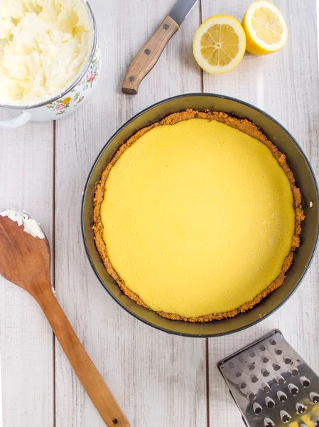 レモンのパイの調理 — ストック写真