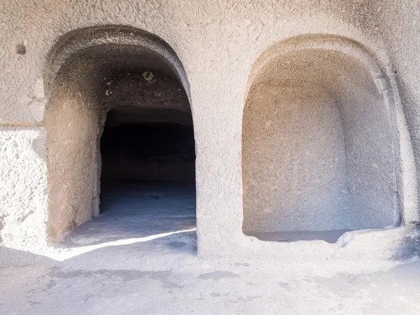 在乔治亚州 vardzia 洞穴市修道院 — 图库照片