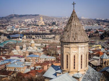Tiflis, Gürcistan - 03 Mart 2014: Tanrı'nın Kilisesi bethlehem Tiflis, Gürcistan'ın kutsal annesi. Şimdi bir Gürcü Ortodoks Kilisesi işlettiği 18. yüzyılda Ermeni Kilisesi inşa