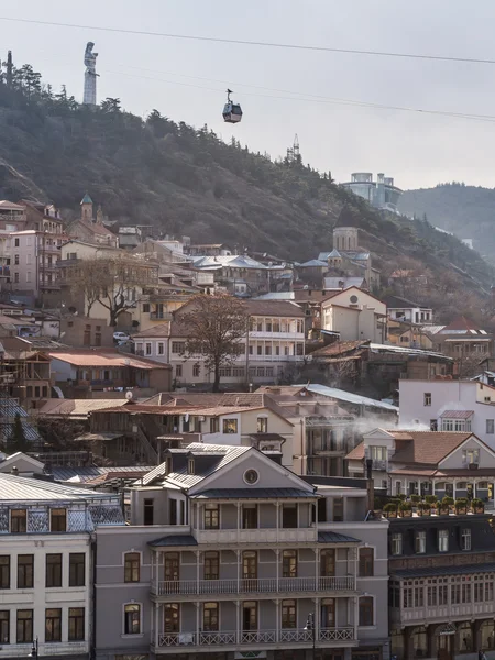 TBILISI, GEORGIA - MARCH 01, 2014: The old town of Tbilisi, the capital of Georgia. The old town is famous for its typical colorful architecture — Stock Photo, Image