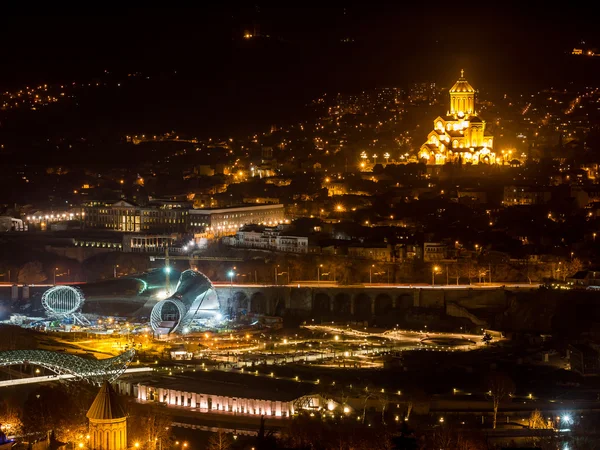 Tbilisi seen from Fort Narikala — Stock Photo, Image