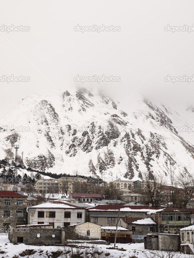 Village in the caucasian mountains