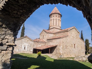 Gürcistan 'ın Kakheti bölgesindeki Ikalto Katedrali