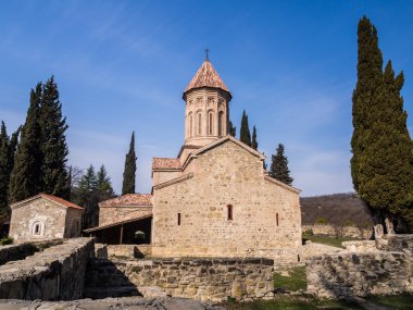 Gürcistan 'ın Kakheti bölgesindeki Ikalto Katedrali