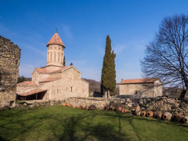 Gürcistan 'ın Kakheti bölgesindeki Ikalto Katedrali