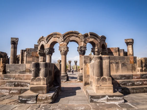 Ruins of the Zvartnots Cathedral in Armenia. — Stock Photo, Image