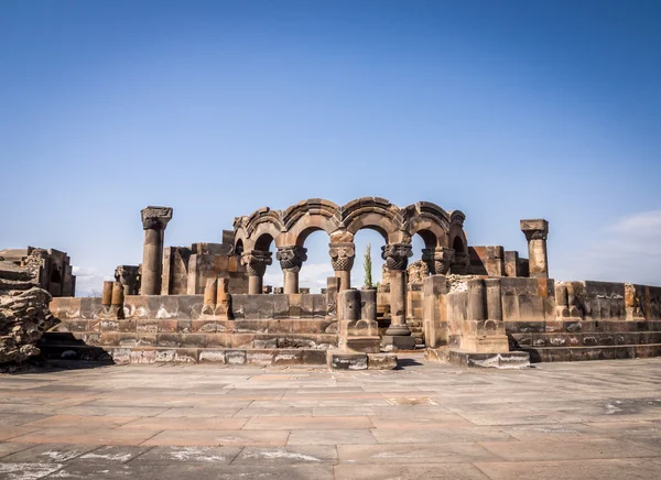 Ruins of the Zvartnots Cathedral in Armenia. — Stock Photo, Image