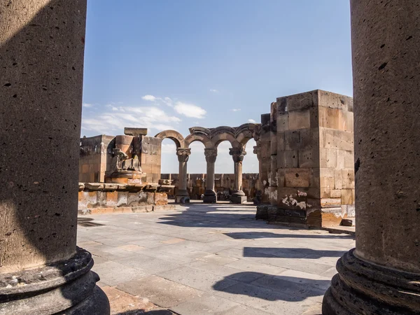 Ruinerna av den zvartnots katedralen i Armenien. — Stockfoto