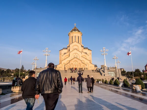A Szentháromság székesegyház, a Tbiliszi — Stockfoto