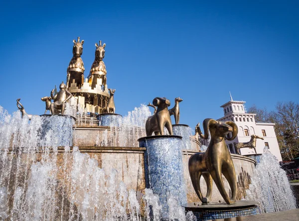 Fountain on the Aghmashenebeli square in Kutaisi, Georgia — Stock Photo, Image