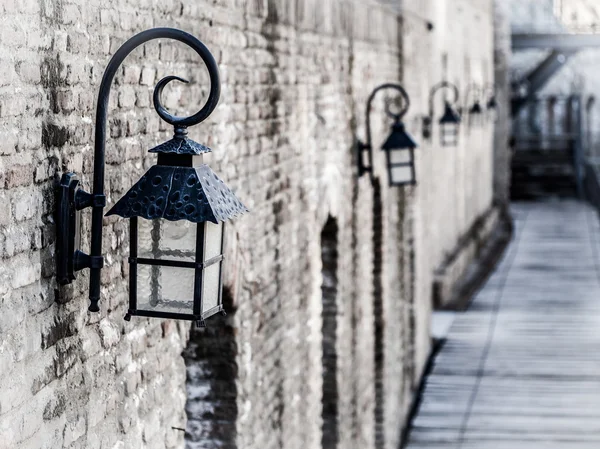 Régi stílusú utcai lámpák — Stock Fotó