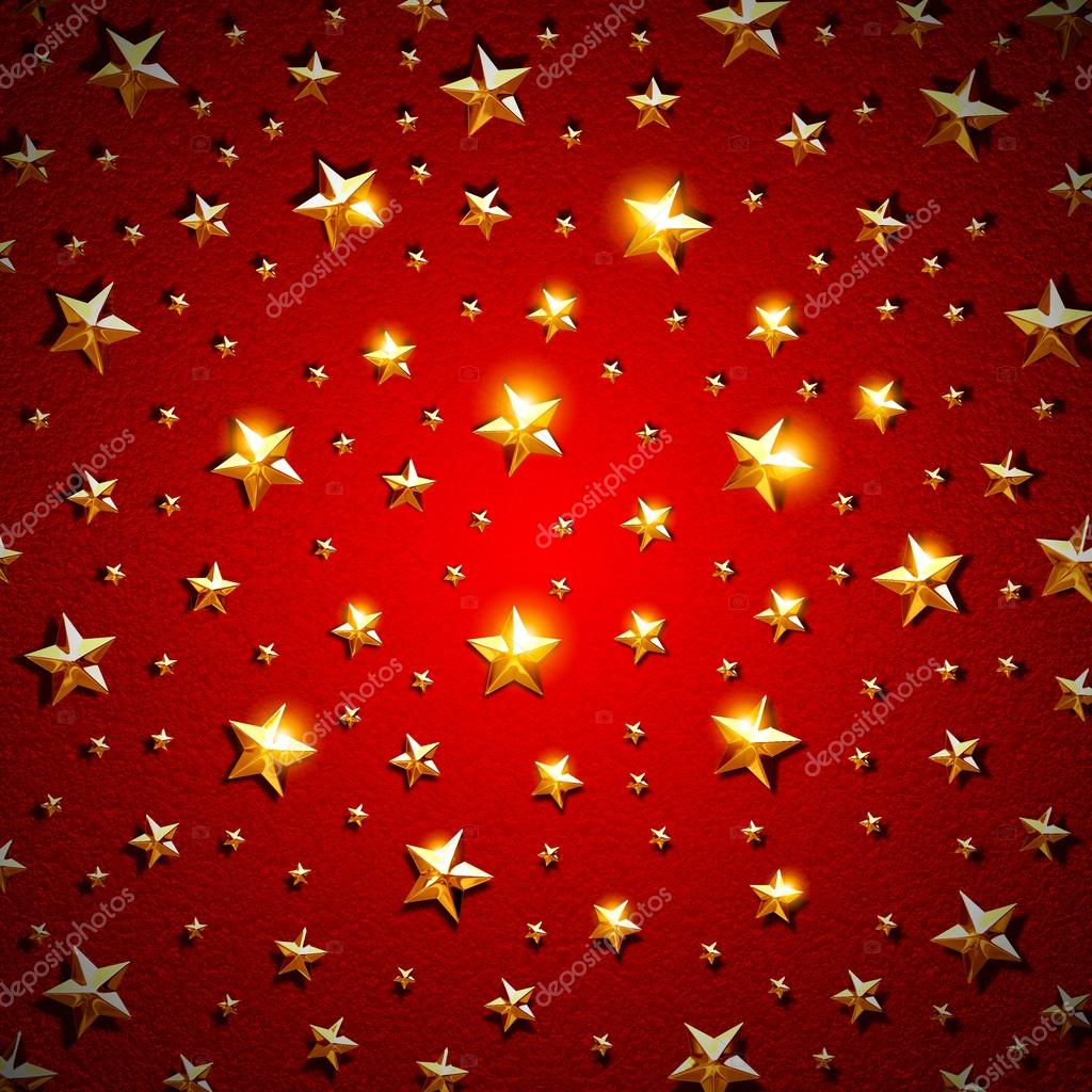 Red background with gold stars — Stock Photo © KaterinaB 47380975