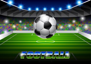 Futbol topu ile stadyum