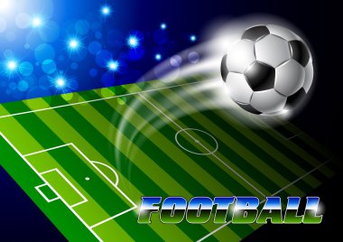 Futbol topu ile stadyum