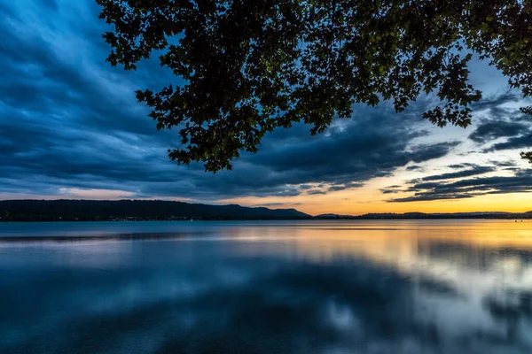 Summer Evening Lake Constance — 图库照片