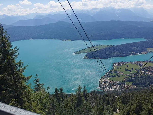 Walchensee Panoramic View Summer — Photo