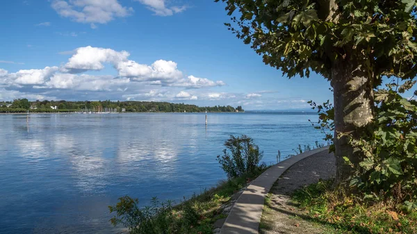 Ferienherbst Schönen Bodensee Mit Sonnigem Himmel — Stockfoto