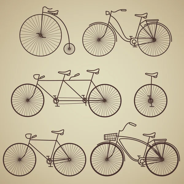 Bocetos de bicicletas — Vector de stock