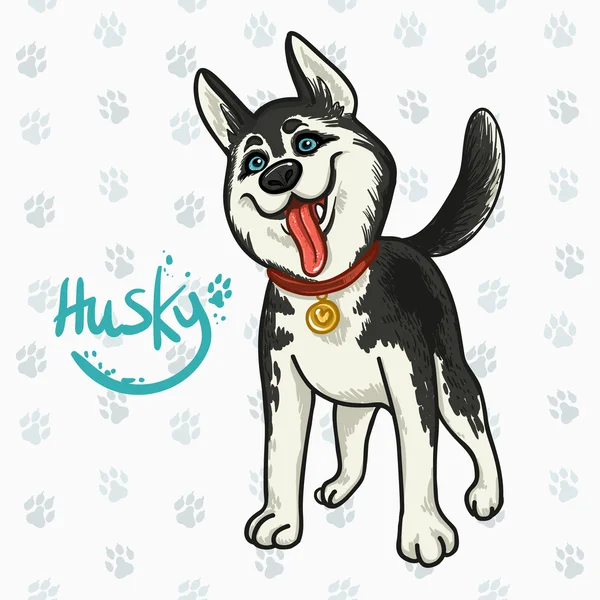 Husky köpek — Stok Vektör