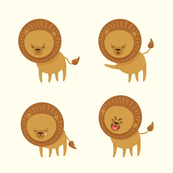 Lion joyeux — Image vectorielle
