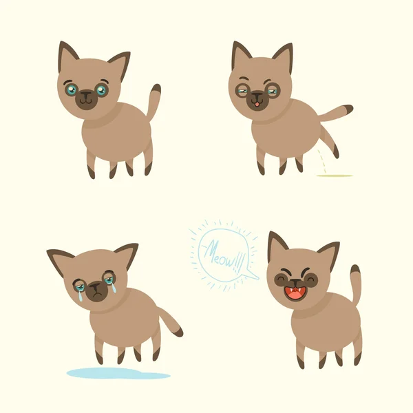 Смешная кошка — стоковый вектор